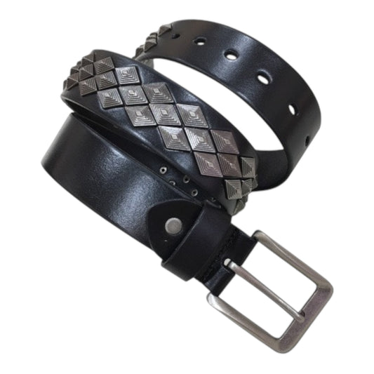 VORTEX-STUD LEATHER BELT
