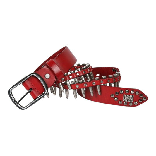 ROGUEROUNDS BULLET-SPIKE LEATHER BELT